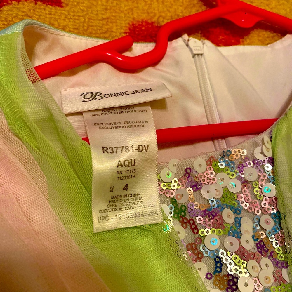 Embroidery wedding rainbow dress for girls